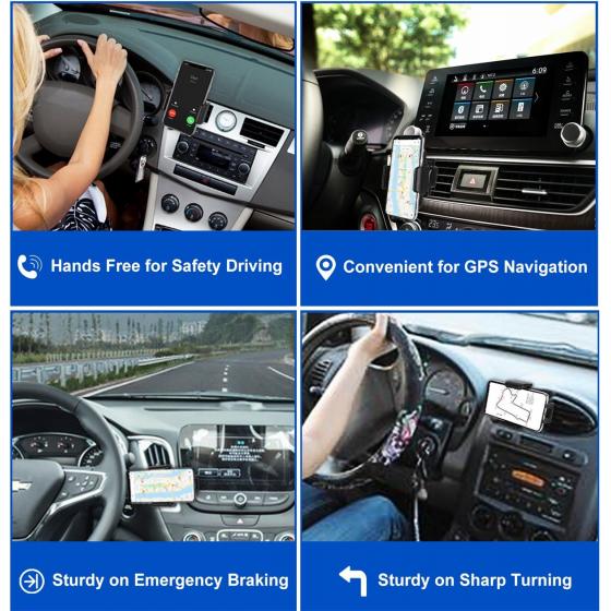 Car Phone Mount, Universal Car Holder with Backward Hook Cell Phone Holder for Car 360° Rotation Car Mount Adjustable Car Vent Mount Compatible with 3.5